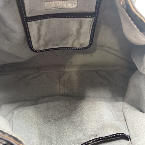 Lamberston Truex black leather drawstring shoulder bag - Picture 8 of 11